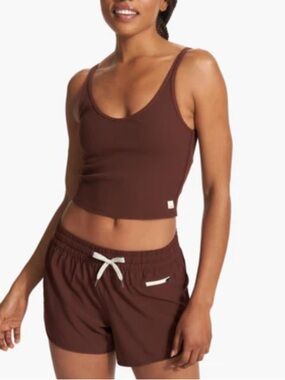 Vuori Ribbed Crop Tank Top